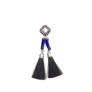 TOGA ARCHIVES Double Fringe Earrings - Blue