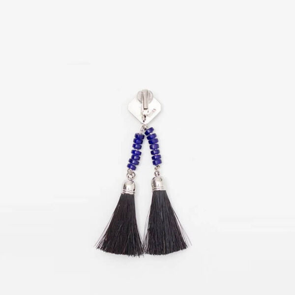 TOGA ARCHIVES Double Fringe Earrings - Blue