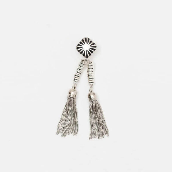 TOGA ARCHIVES Double Fringe Earrings - Silver