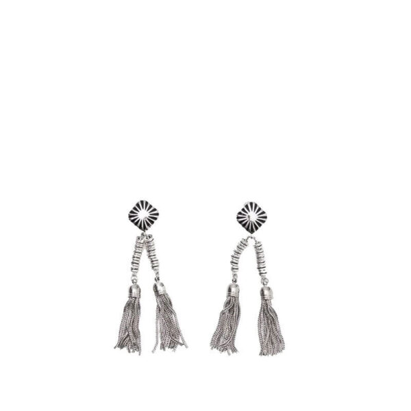 TOGA ARCHIVES Double Fringe Earrings - Silver