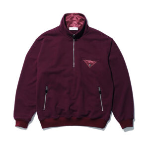 TOGA ARCHIVES Half Zip Sweatshirt - Dark Red