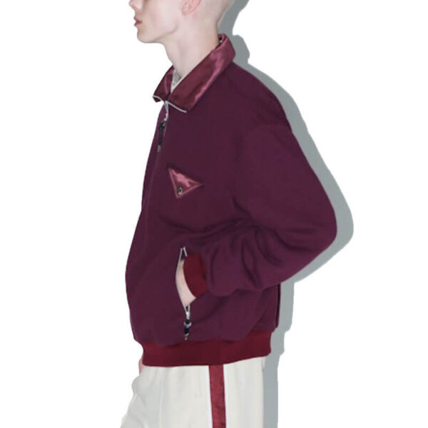 TOGA ARCHIVES Half Zip Sweatshirt - Dark Red