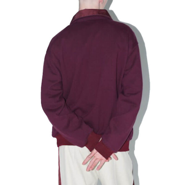 TOGA ARCHIVES Half Zip Sweatshirt - Dark Red