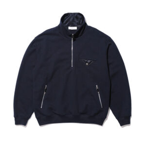 TOGA ARCHIVES Half Zip Sweatshirt - Navy