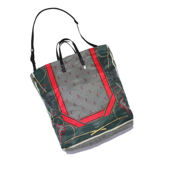 TOGA ARCHIVES Print Tote Bag - Green / Red