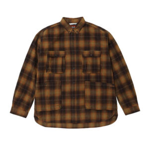 NANGA Fade Plaid Camp Shirt - Brown