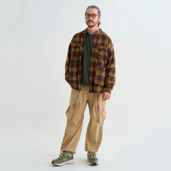 NANGA Fade Plaid Camp Shirt - Brown