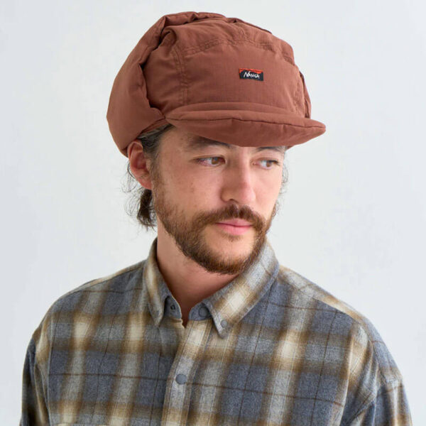 NANGA Hinoc Ripstop Down Ear Flap Cap - Brown