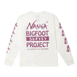 NANGA TACOMA FUJI RECORDS Bigfoot Survey Project LS Tee - White