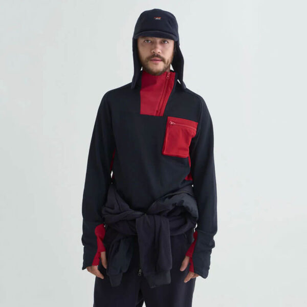 NANGA Polartec PowerGrid Level3 Jacket - Black / Red