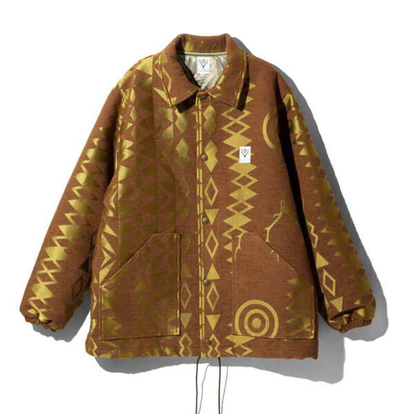 SOUTH2 WEST8 Coach Jacket - Brown Skull&Target