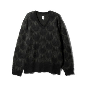 SOUTH2 WEST8 Loose Fit V Neck Sweater - Black Skull&Target