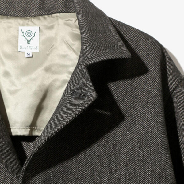 SOUTH2 WEST8 Pen Jacket - Grey Herringbone