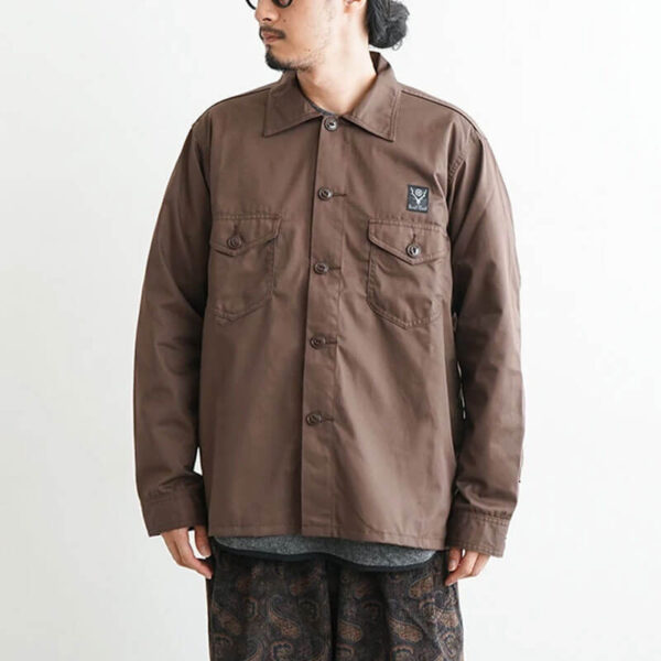 SOUTH2 WEST8 Smokey Shirt - Brown