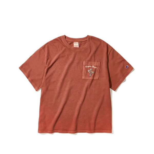 CHAMPION x ANGELO BAQUE Vintage Dye Pocket Tee - Chestnut Red