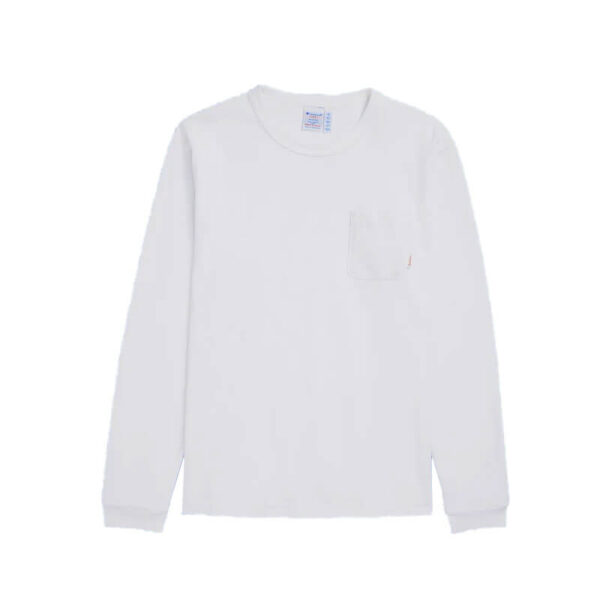 CHAMPION MADE IN USA LS Pocket Tee - White