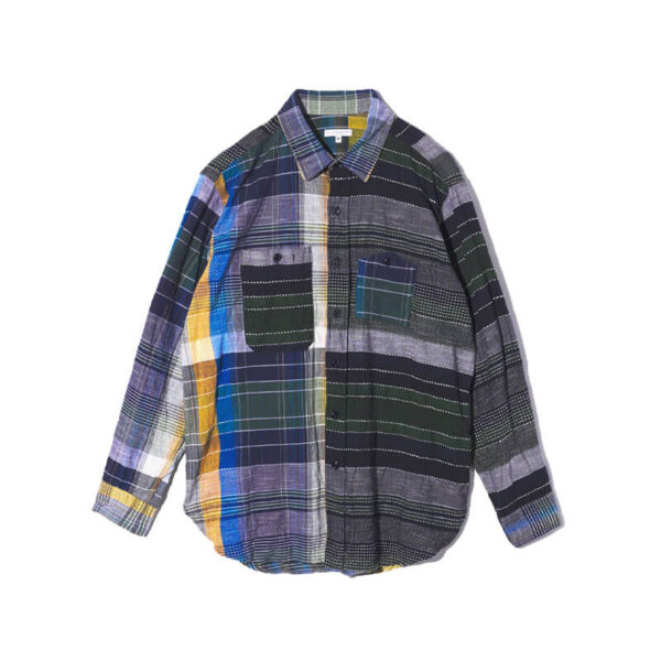 Work Shirt - Navy / Yellow / Green Madras