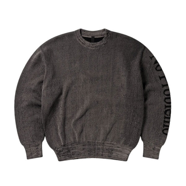 NO PROBLEMO Alien-O Glitch Knit Crew Neck - Black