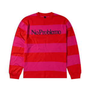 NO PROBLEMO Stripe LS Tee - Red