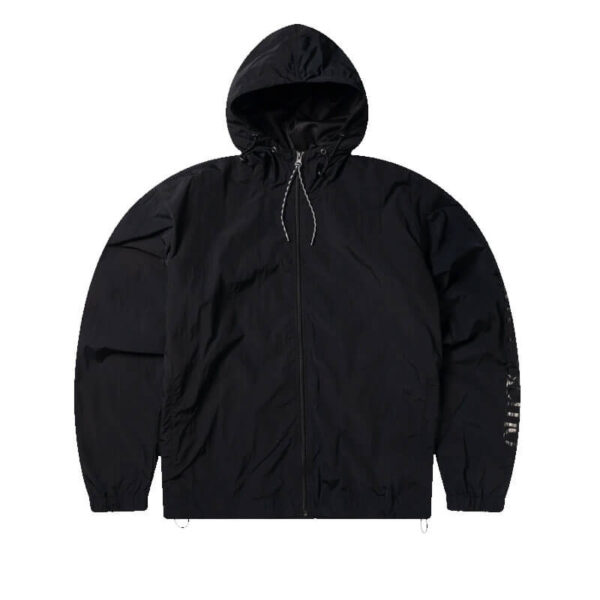 NO PROBLEMO Nylon Windcheater Jacket Black