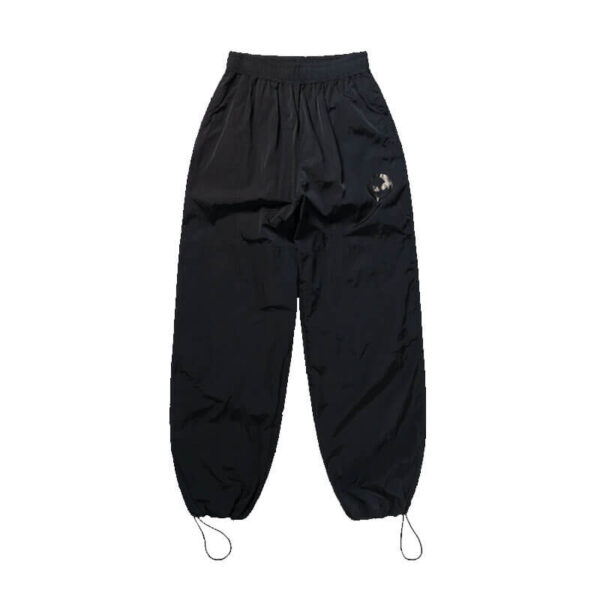 NO PROBLEMO Nylon Windcheater Track Pants Black