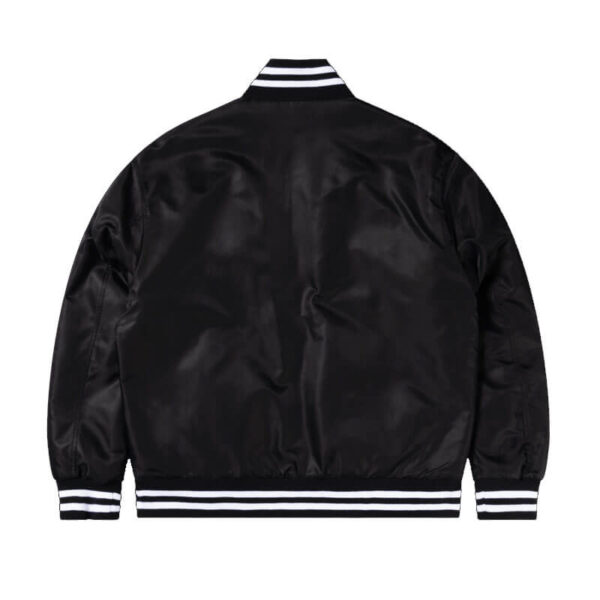 Nylon Varsity Jacket – Black