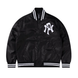 Nylon Varsity Jacket – Black