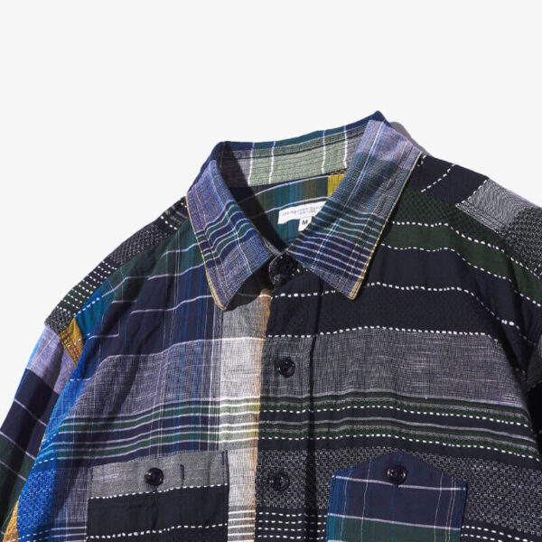 Work Shirt - Navy / Yellow / Green Madras