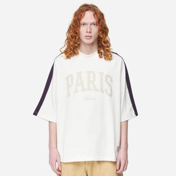 CHAMPION Paris-Texas Mock Tee - Pearl / Purple