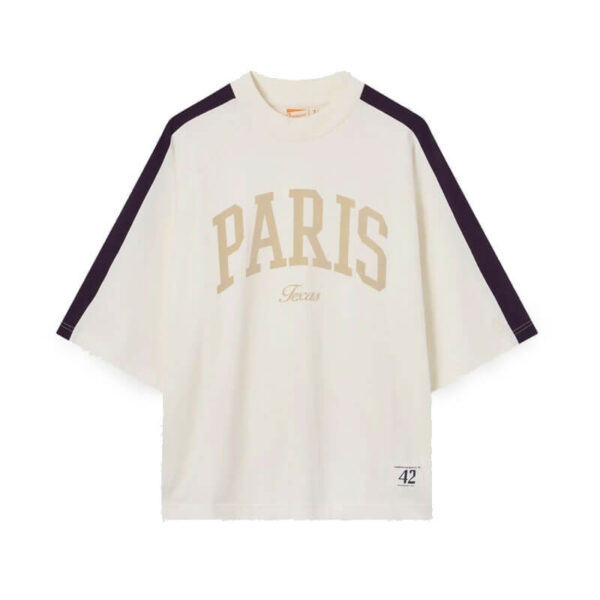 CHAMPION Paris-Texas Mock Tee - Pearl / Purple