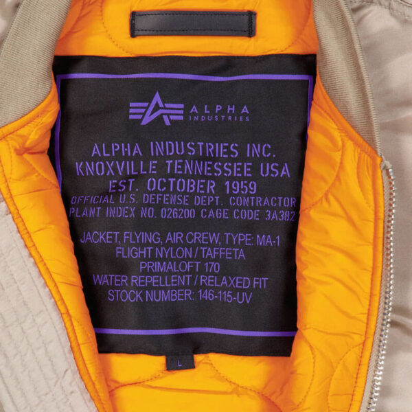ALPHA INDUSTRIES MA-1 UV Bomber Jacket