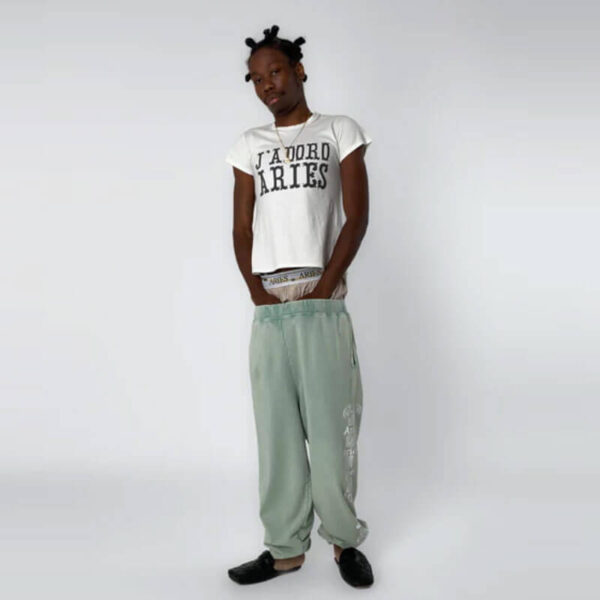 ARIES J'Adoro Western Cap Sleeve Tee - Off White