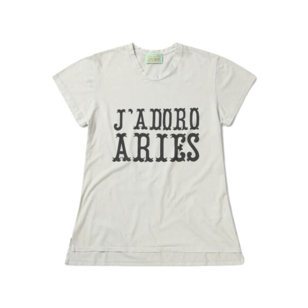 ARIES J'Adoro Western Cap Sleeve Tee - Off White