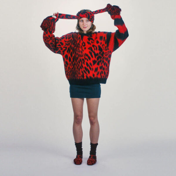 ARIES J'Adoro Aries Leopard Scarf - Red