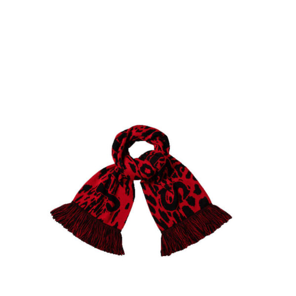 ARIES J'Adoro Aries Leopard Scarf - Red