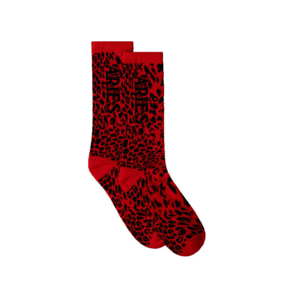 ARIES J'Adoro Aries Leopard Socks - Red