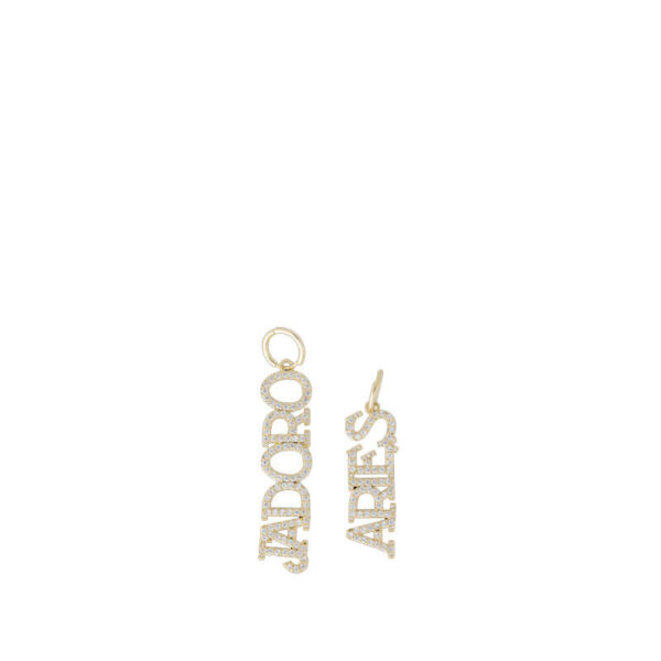ARIES-ARISE-J'Adoro-Aries-Paved-Earring-Gold ARIES J'Adore Aries Paved Earring