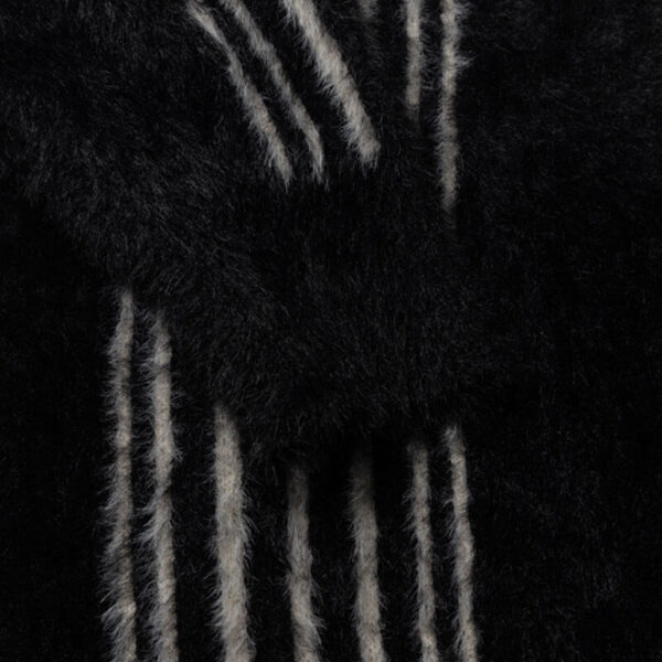 ARIES Oversized Chenille Column Knit Cardigan - Black