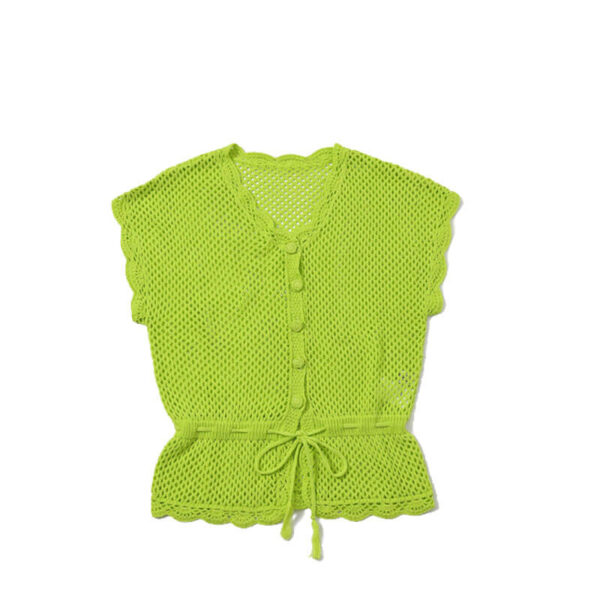 BEAMS BOY 7Gauge Fishnet Vest - Lime