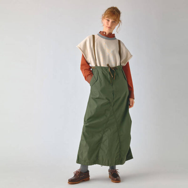 BEAMS BOY Army Convertible Overall Skirt