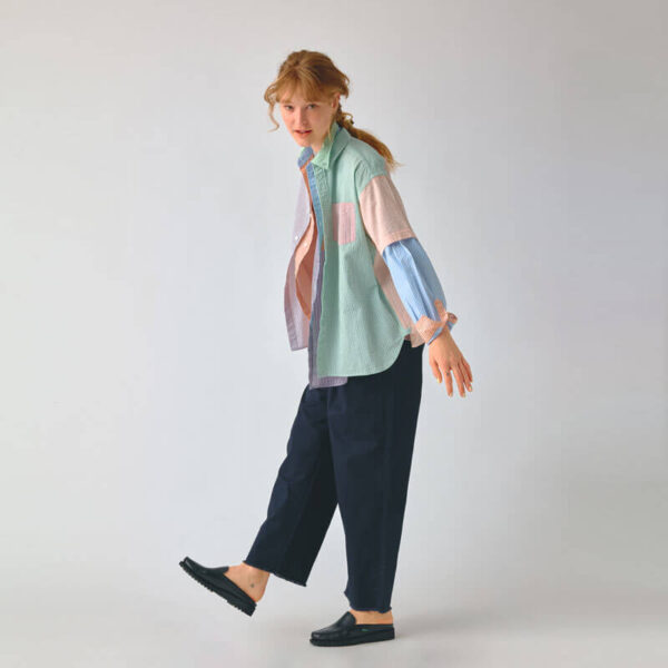 BEAMS BOY Seersucker Crazy Shirt