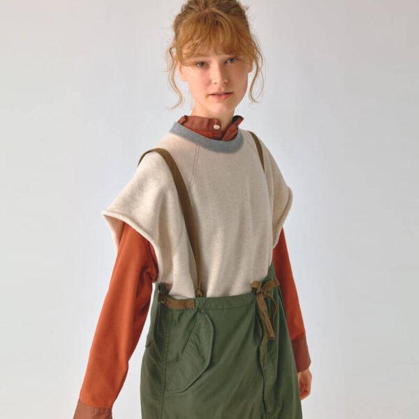 BEAMS BOY Short Henley Cardigan