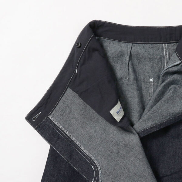 BEAMS BOY Wrap Pleated Skirt - Black Denim