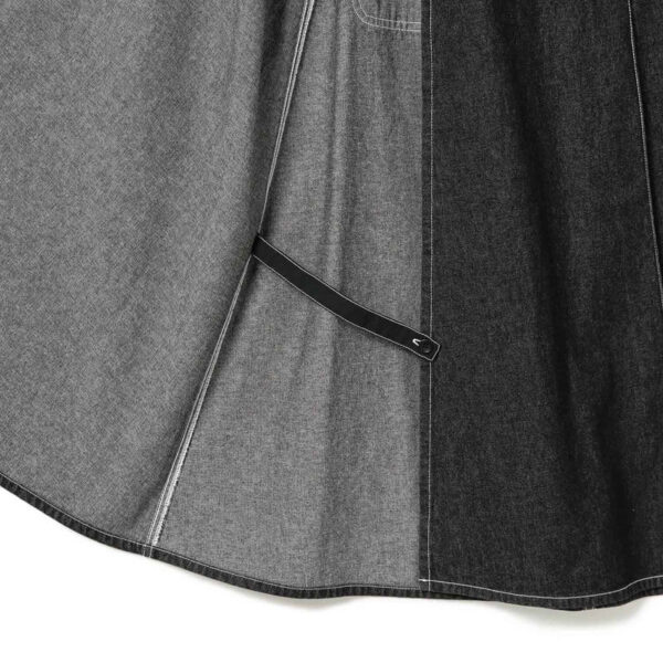BEAMS BOY Wrap Pleated Skirt - Black Denim