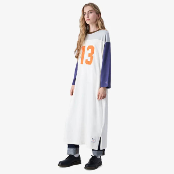 BEAMS BOY X CHAMPION Oversized Dress White4