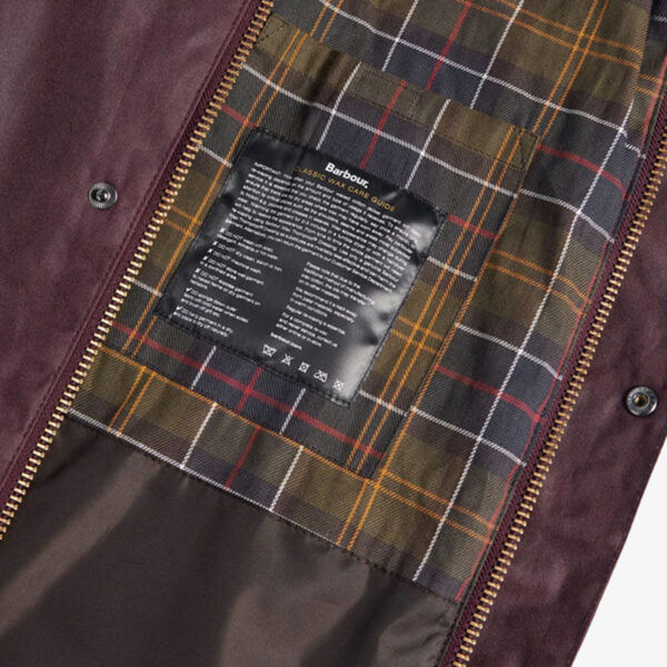 BARBOUR Oversized Bedale Wax Jacket - Bordeaux