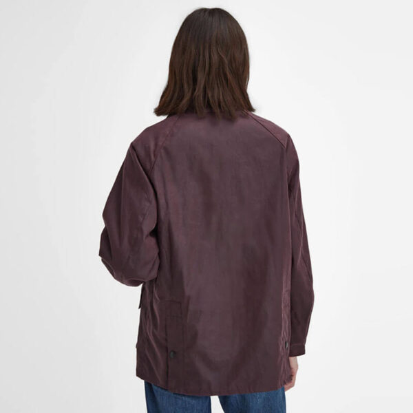 BARBOUR Oversized Bedale Wax Jacket - Bordeaux