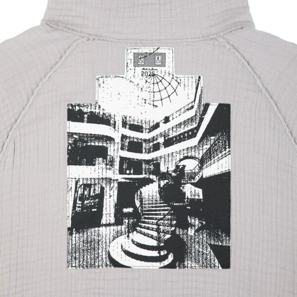 CAV EMPT Layered Gauze Half Zip - Light Grey