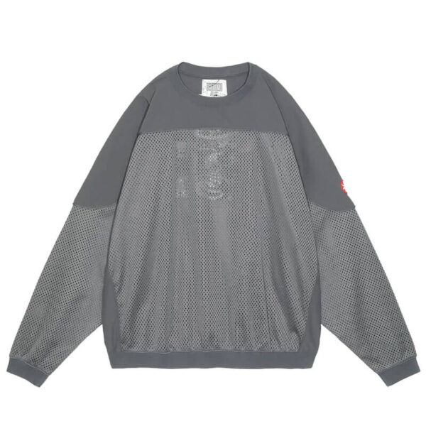 CAV EMPT Mesh Track Crew Neck Grey (1) Mesh Track Crew Neck - Grey
