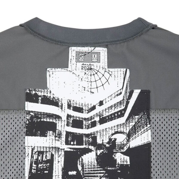 Mesh Track Crew Neck - Grey